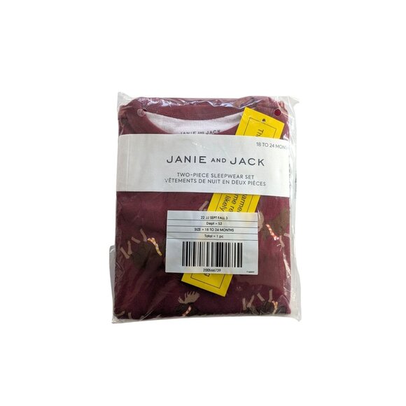 NWT Janie and Jack Good Night Pajamas In Moose Friends 18-24m - Picture 2 of 4